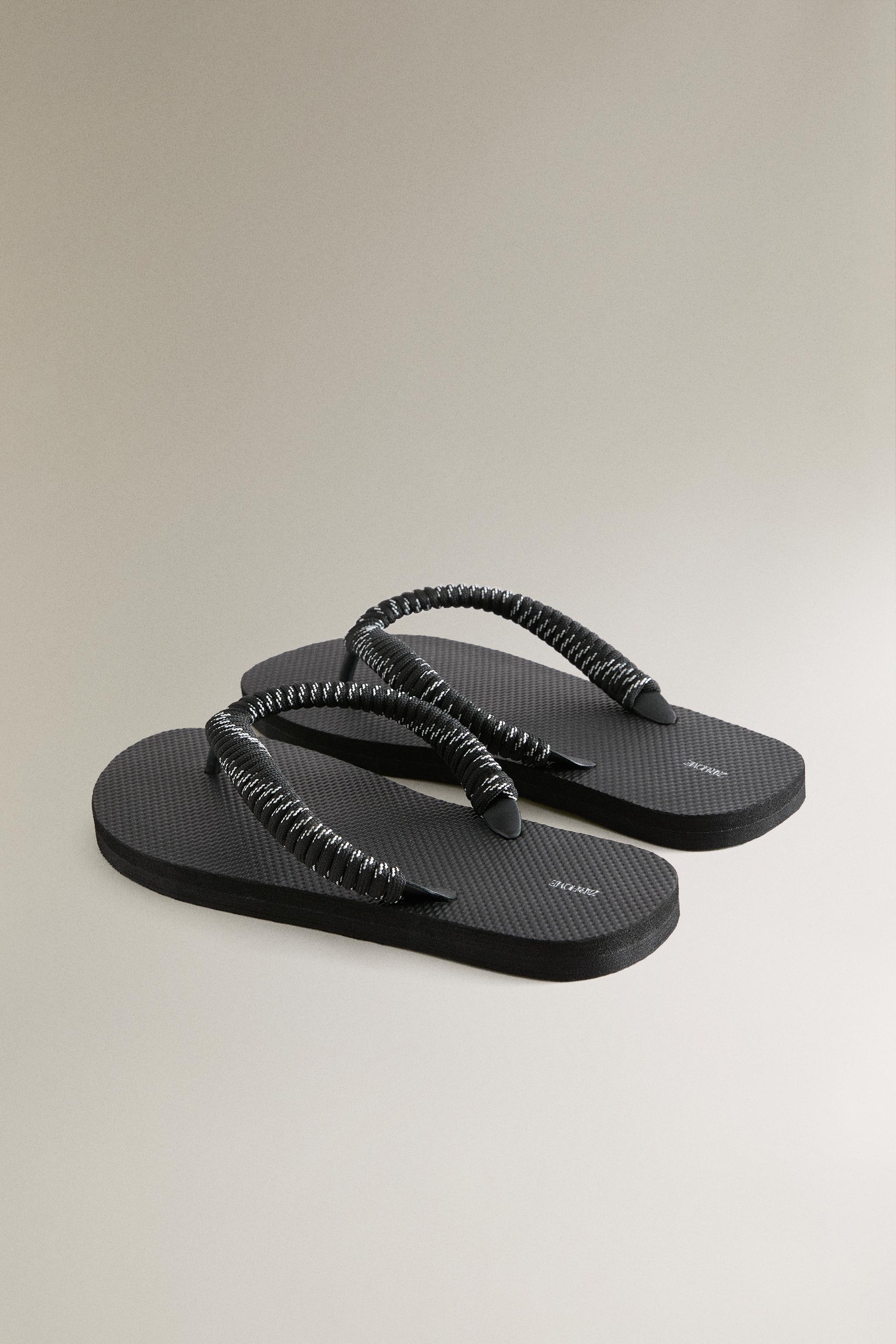 TOE-POST LACE-UP SANDALS
